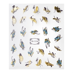 Abstrakt guld klistermærker, TH-1115, GNB